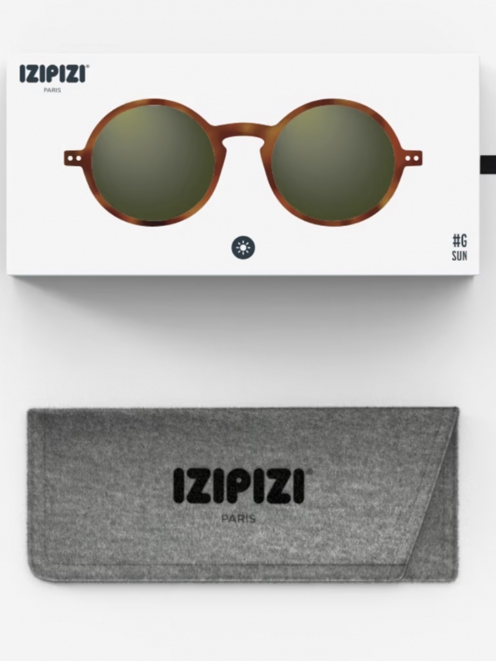 NEW w/case Izipizi #G Havane Tortoiseshell Tortoise Brown Sunglasses Men Women - Picture 6 of 6